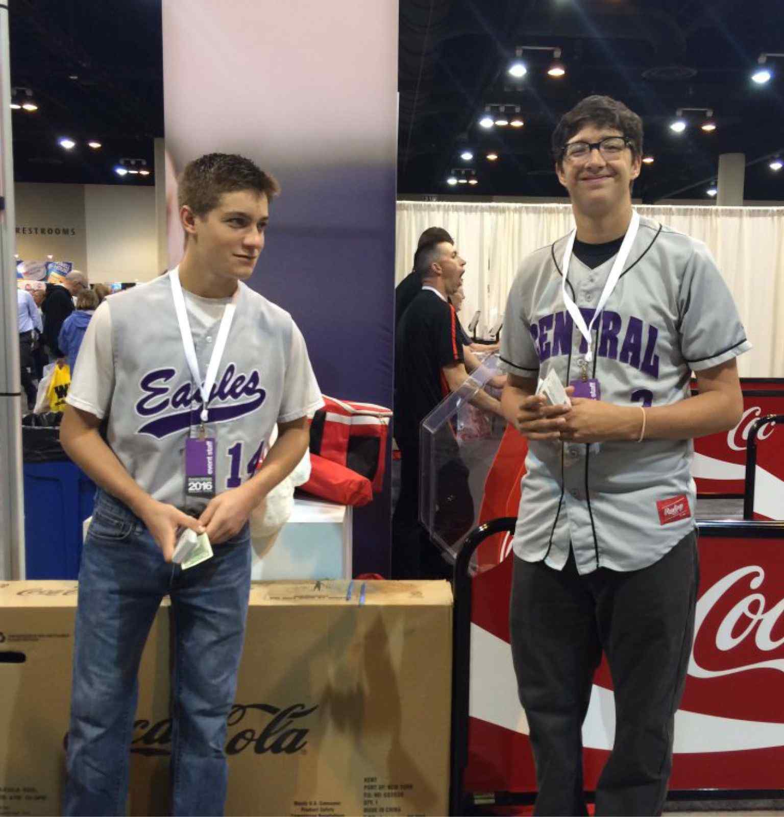 Central baseball players at Berkshire Hathaway Annual Meeting